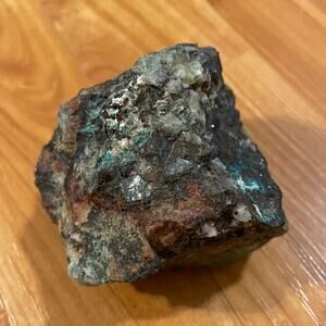Chrysocolla on Tennorite from La Tentadora Mine, Peru‎ Crystal Mineral Specimen